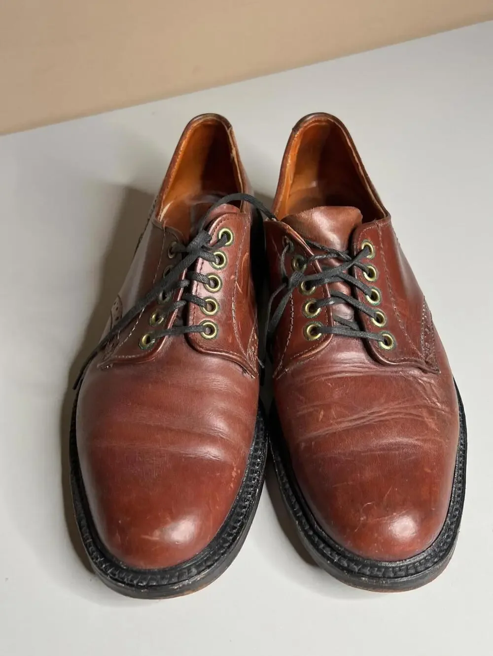 L.L.Bean‎ Shoes Mens 9.5 Brown Leather Derby Oxford Dress Lace Up 55061J